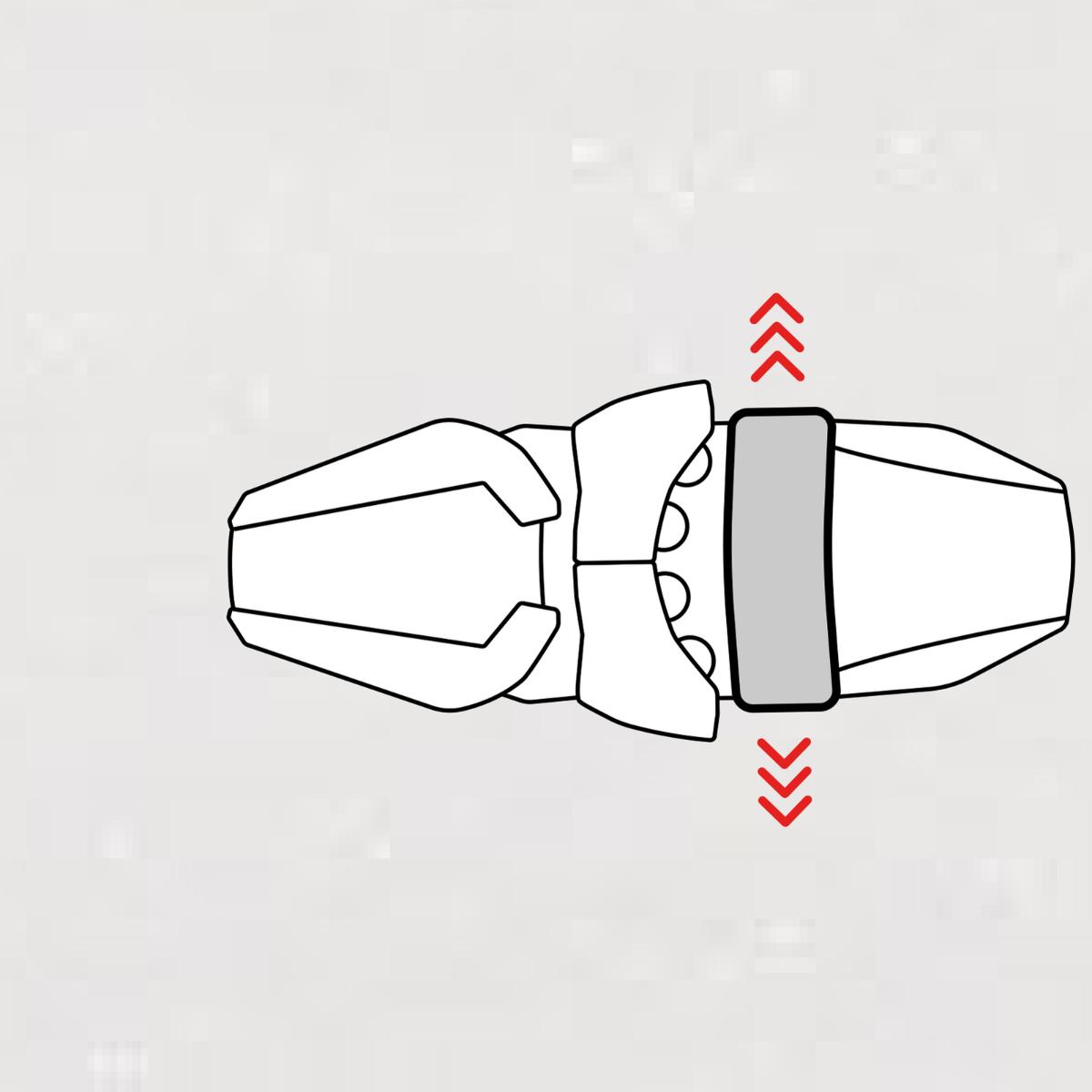 Schema van de Anti Friction Slider van Tyrolia